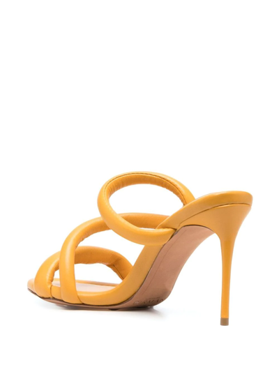 Shop Alexandre Birman 95mm Pointed-toe Strappy Sandals In Orange