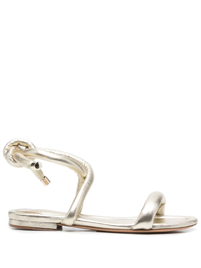 Alexandre Birman Padded-strap Flat Sandals In Gold | ModeSens