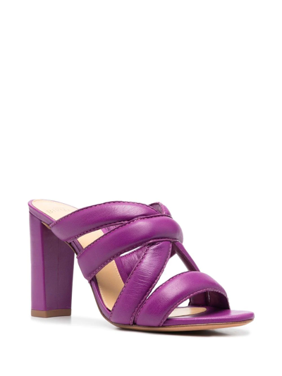 Shop Alexandre Birman Padded-strap 95mm Sandals In Purple