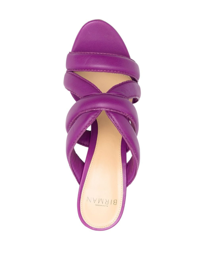 Shop Alexandre Birman Padded-strap 95mm Sandals In Purple