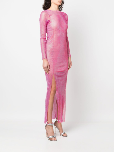 Shop Santa Brands Rhinestone-embellished Maxi Dress In Pink