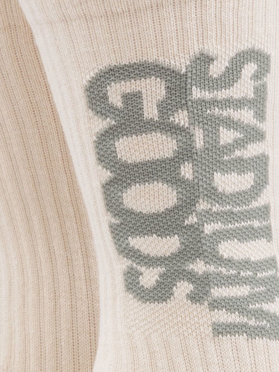 Stadium Goods Logo-embroidered Socks In Neutrals