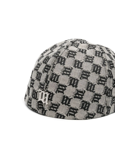 Misbhv Monogram-print Driving Cap In Neutrals