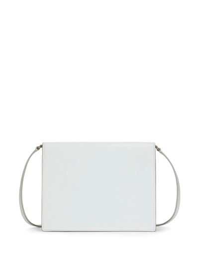 Dolce & Gabbana 3d-effect Logo Leather Crossbody Bag In White