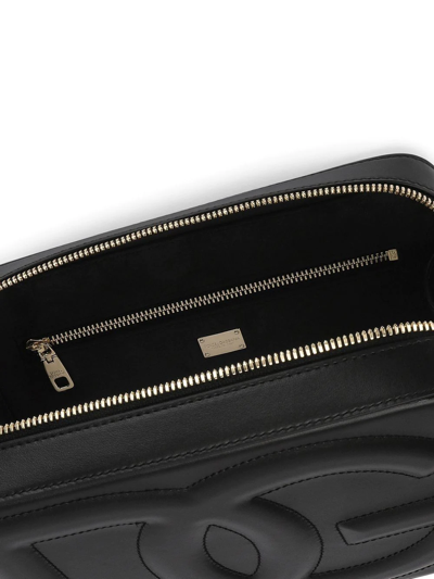 Shop Dolce & Gabbana Medium Dg Logo Camera Bag In Black