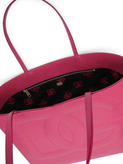 Dolce & Gabbana Dg Logo Medium Shopping Bag In Pink