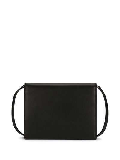 Shop Dolce & Gabbana Dg Logo Leather Crossbody Bag In Black