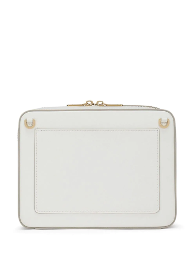 Dolce & Gabbana Medium Logo Camera Bag In Calf Leather In White