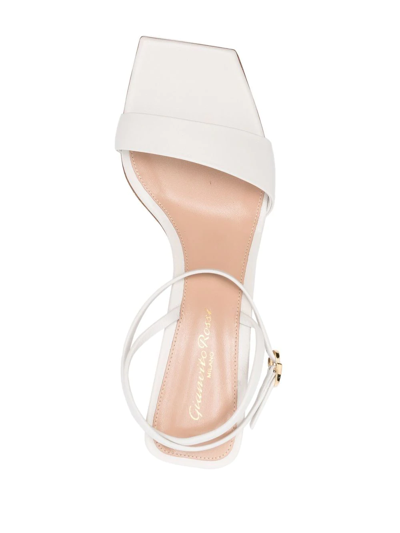 Shop Gianvito Rossi Cosmic 55mm Transparent Heel Sandals In White
