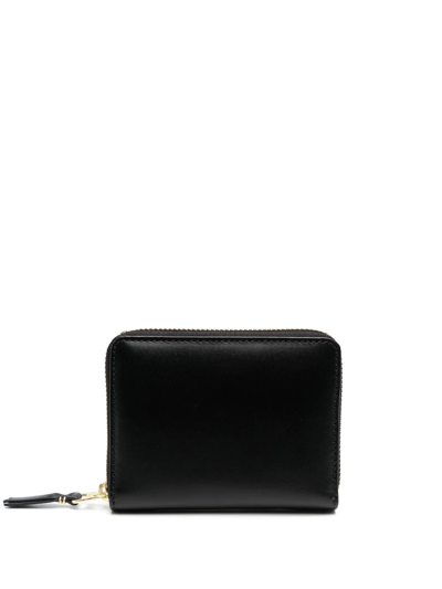 Shop Comme Des Garçons Zip-up Leather Wallet In Black