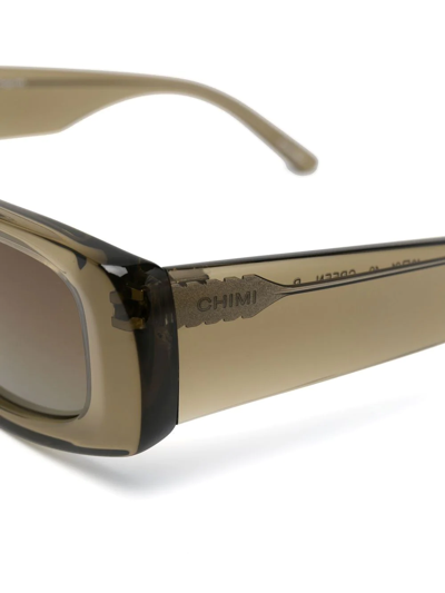 Chimi 10 Rectangle-frame Sunglasses In Green