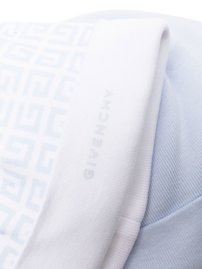 Shop Givenchy Monogram-pattern Beanie Set In Blue
