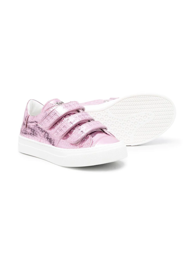 Shop Givenchy Metallic Touch-strap Sneakers In Pink