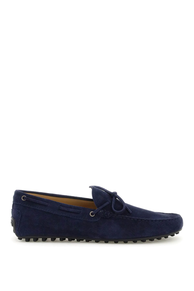 Shop Tod's City Gommino Driving Shoes In Blue