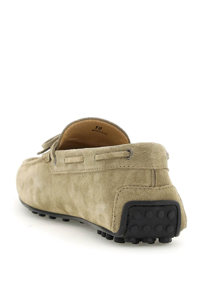 Shop Tod's City Gommino Driving Shoes In Grey