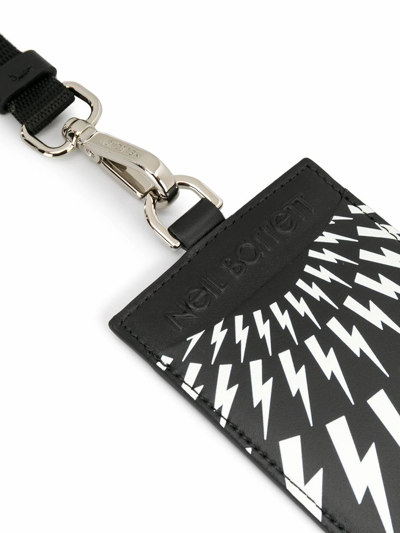 Shop Neil Barrett Men's Black Leather Card Holder