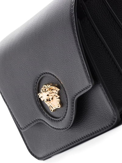 Versace La Medusa Crossbody Bag In Black