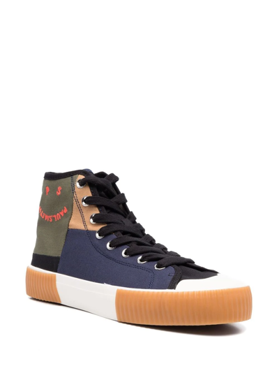 Shop Ps By Paul Smith Kibby Colour-block Sneakers In Grün