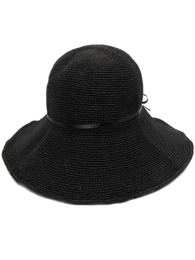 Shop Totême Interwoven-design Sun Hat In Schwarz
