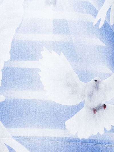 Supreme Doves Graphic-print Hoodie In Blue