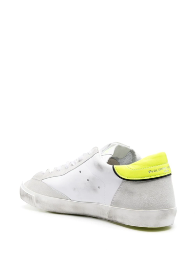Shop Philippe Model Paris Side Logo-patch Detail Low-top Sneakers In Weiss