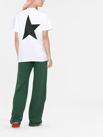 Shop Golden Goose Star-print Short-sleeved T-shirt In Weiss