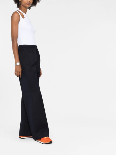 Shop Golden Goose Elasticated High-waist Trousers In Blau