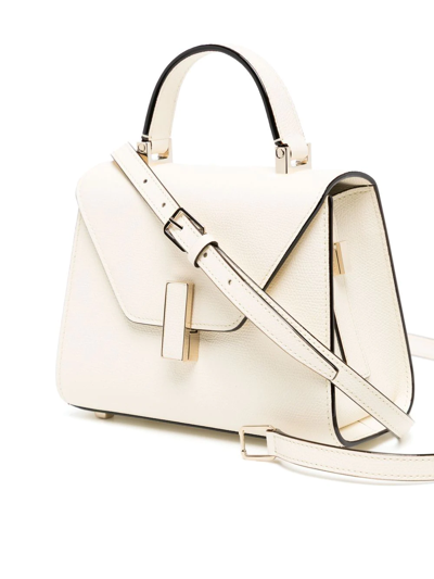 Valextra Iside Media Envelope Flap Top-handle Bag In Weiss