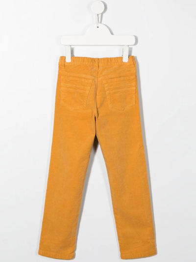 Shop Il Gufo Corduroy Straight-leg Trousers In Yellow
