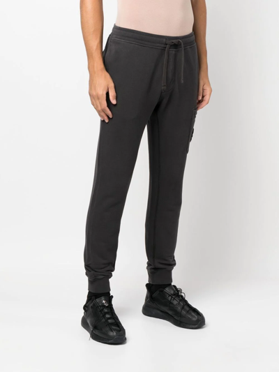 Shop Stone Island Compass-patch Track Pants In Grey