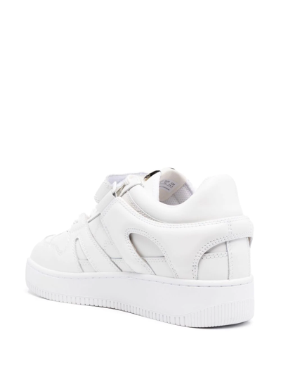 Shop Isabel Marant Panelled Leather Sneakers In White