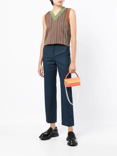 Kenzo Tailored Straight-leg Trousers In Blue