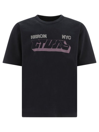 Shop Heron Preston Men's  Black Other Materials T Shirt