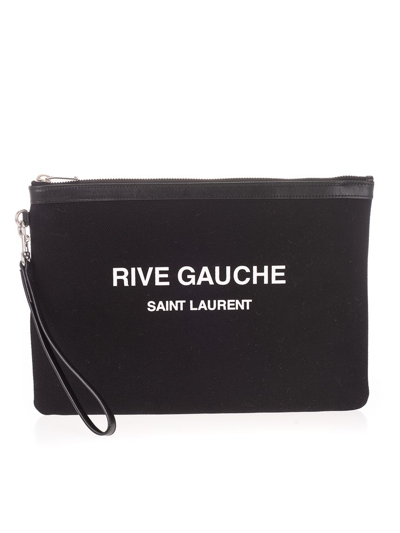 Shop Saint Laurent Saint L Au Rent Men's  Black Other Materials Pouch
