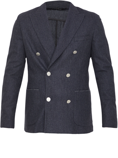 Tonello Grey Wool Jacket In Grey