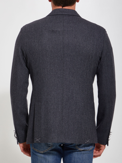 Shop Tonello Grey Wool Jacket