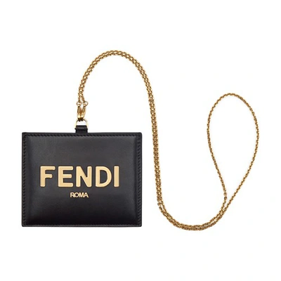 Shop Fendi Name Badge In Noir