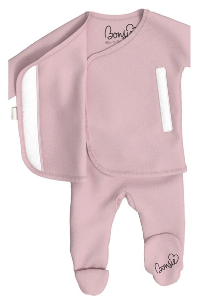 Shop Bonsie Baby Skin To Skin Footie In Peony