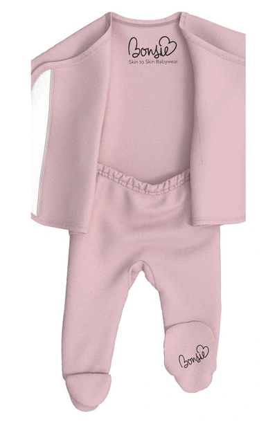 Shop Bonsie Baby Skin To Skin Footie In Peony