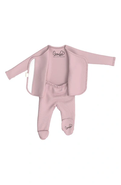 Shop Bonsie Baby Skin To Skin Footie In Peony