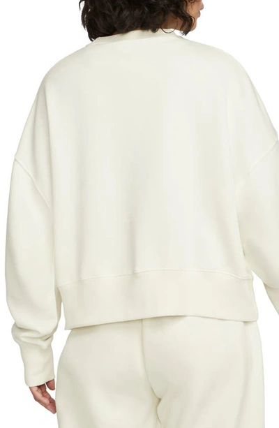 Nike Women's  Sportswear Phoenix Fleece Over-oversized Crew-neck Sweatshirt In Sail/black