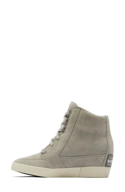 Shop Sorel Out N About Wedge Ii Shoe In Dove/ Quarry