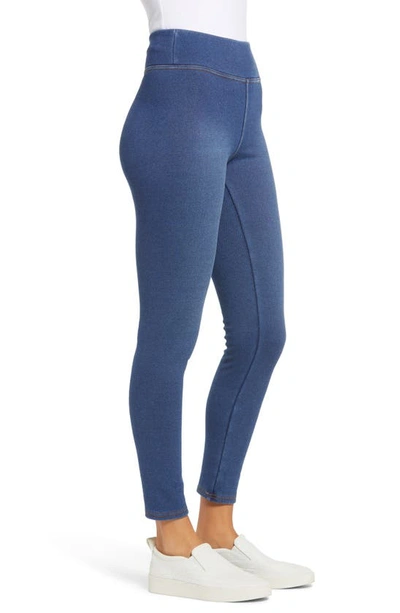 Shop Hue High Waist Winter Denim Leggings In Med Wash