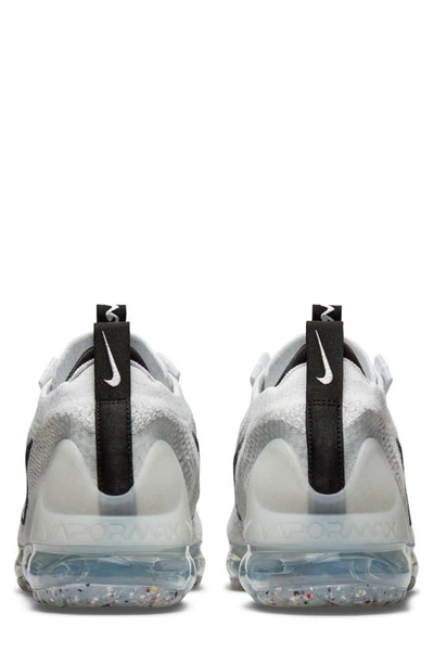 Nike Big Kids Air Vapormax 2021 Flyknit Casual Sneakers From Finish Line In White/ White/ Black