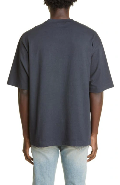Shop Acne Studios Relaxed Fit Logo T-shirt In Black