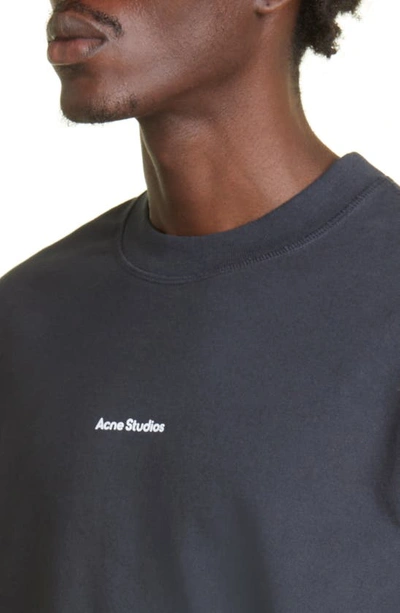 Shop Acne Studios Relaxed Fit Logo T-shirt In Black