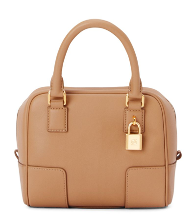 Shop Loewe Leather Amazona 16 Top-handle Bag In Beige