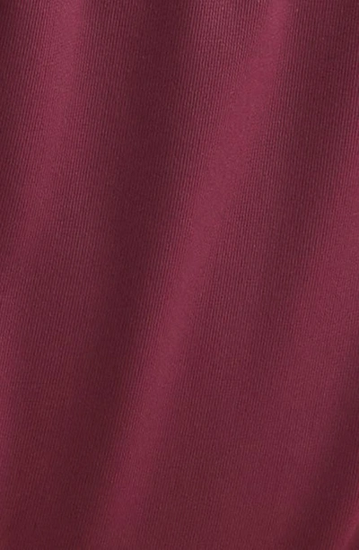 House Of Cb Athens Ruched High-rise Bikini Bottoms In Prune