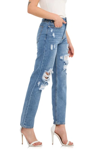 Grey Lab '90s Distressed Jeans In Medium Blue