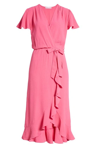 Shop Fraiche By J Ruffle Faux Wrap Dress In Pink